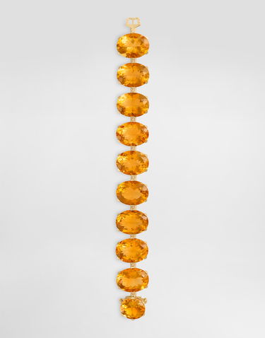 Гривна Dolce & Gabbana Anna 18-carat Gold Citrines and Diamonds Bracelet Оранжево
 | WBSB1GWCTR1ZOO00, 1