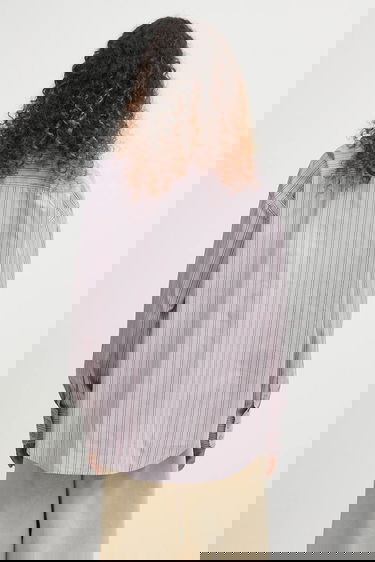 Риза Carhartt WIP Grimsby Long Sleeve Relaxed Fit Cotton Striped Shirt with Classic Collar and Embroidered Chest Pocket Лилаво | I035134.32WXX, 2