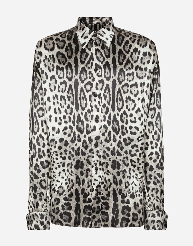 Silk Shirt Leopard-print