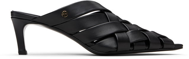 ANINE BING Eve Woven Heeled Mules