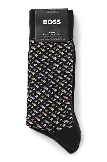 Чорапи BOSS Gift-boxed four-pack of regular-length socks featuring one patterned pair and three solid pairs Многоцветен | 50524322, 1