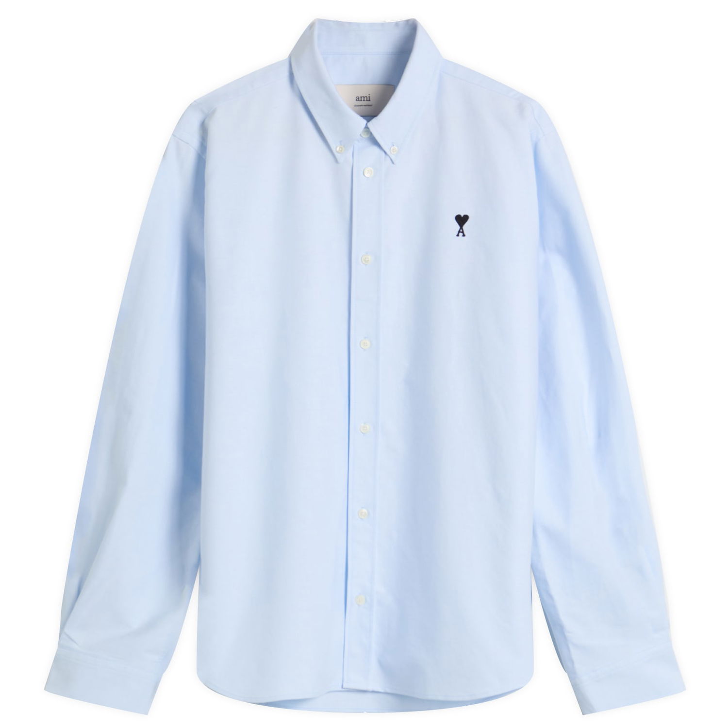 Риза AMI AMI Paris Men's Cotton Oxford Classic Shirt, Size IT 46 Синьо | H25HSH763-CO0031-450H25, 0