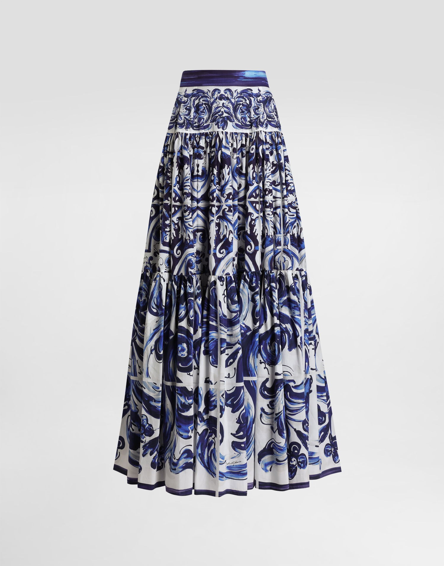 Пола Dolce & Gabbana Majolica-print Long Poplin Skirt Многоцветен | I4O20WFI5JKHB5DQ, 0