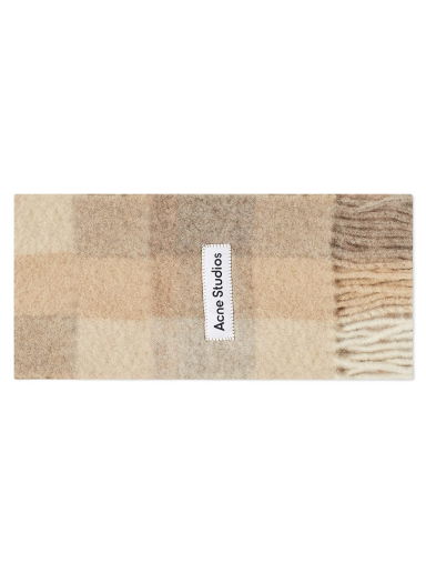 Vally Check Scarf White/Beige