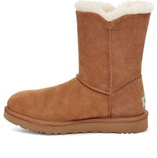 Кецове и обувки UGG Lillian Pom Pom Suede Boots Кафяво | 1119050-CHE