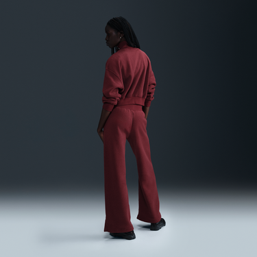 Комплект Nike Nike Sportswear Phoenix Plush High-Waisted Wide-Leg Fleece Pants Бургунди | FN3622-619, 2