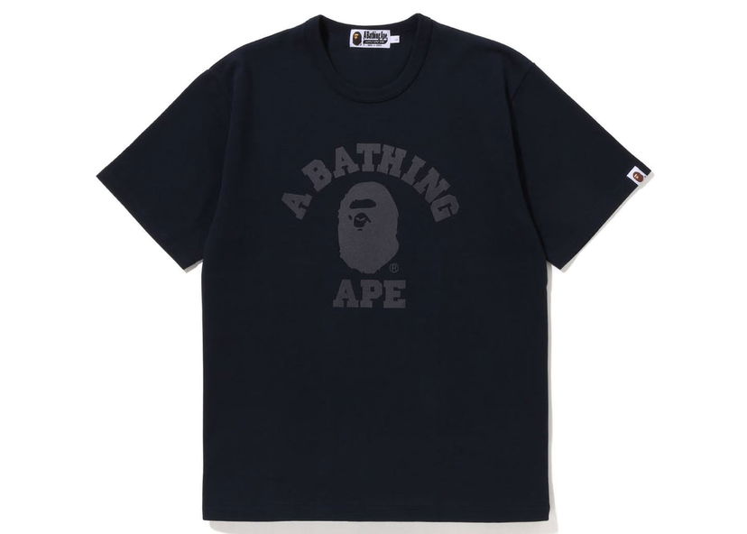 Тениска BAPE BAPE College Heavy Weight Tee Navy Тъмно синьо | 1I80-109-001