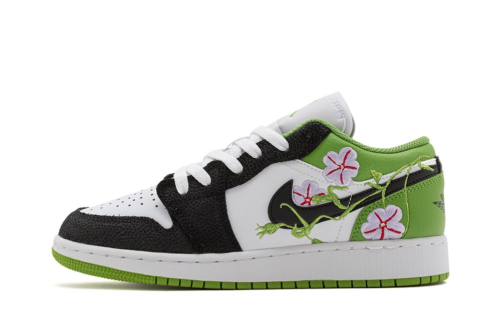 Кецове и обувки Jordan Air 1 Low "Floral Vines" GS Зелено | DQ8389-100, 0