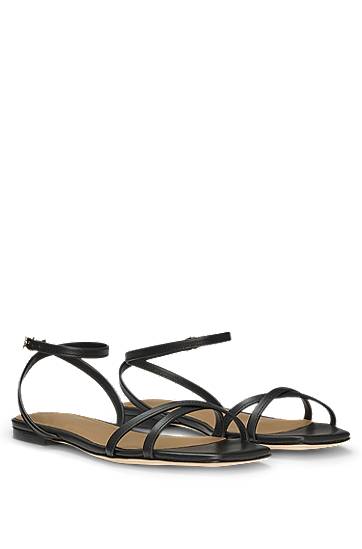 Аксесоари BOSS Double B Leather Crisscross Sandals Черно | 50542217, 0