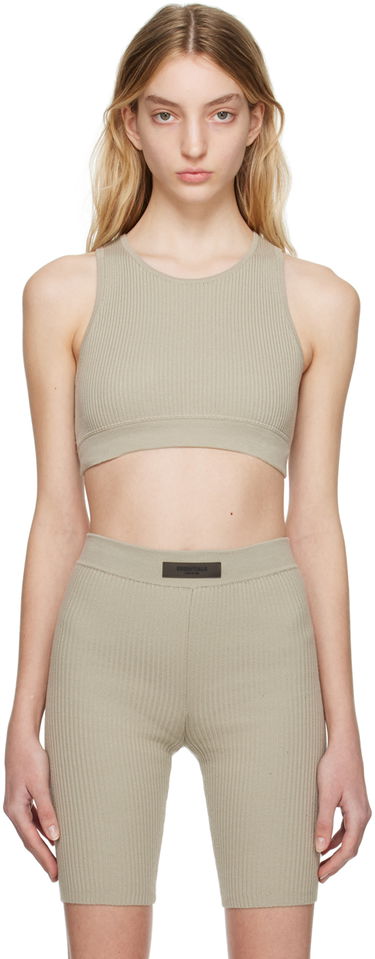 Потник Fear of God Fear of God ESSENTIALS Rib Tank Top Зелено | 125BT225153FW, 0