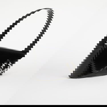 Чанта през рамо HELIOT EMIL Carabiner Leather Shoulder Bag Черно | AW24_15_073_BLK01, 4