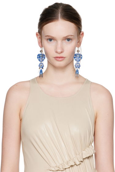 Обеци Tory Burch Tory Burch Alien Drop Earrings Синьо | 173637-400, 2