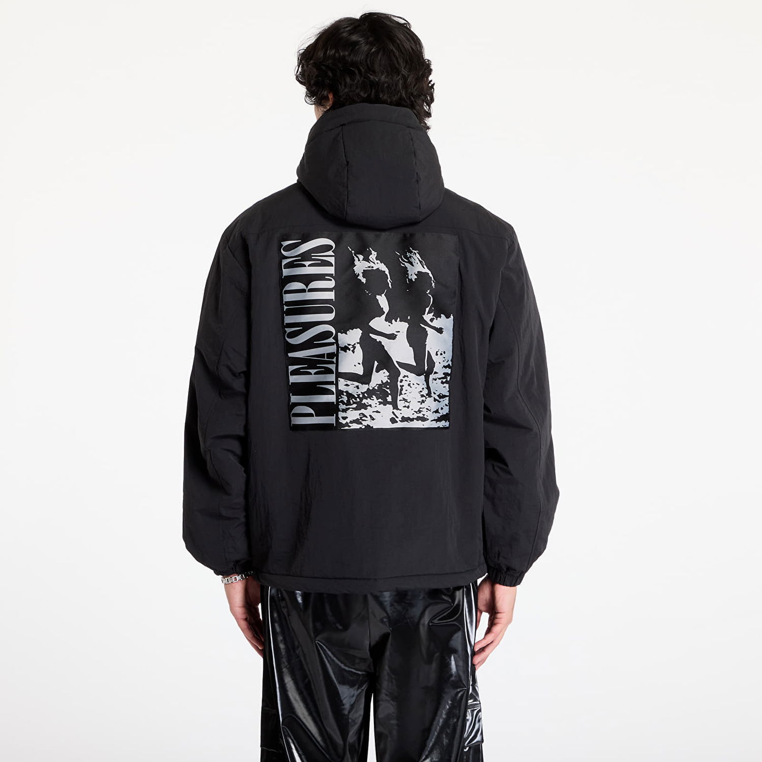 Парка Pleasures Run Hooded Black Jacket Черно | P24W014 BLACK, 1