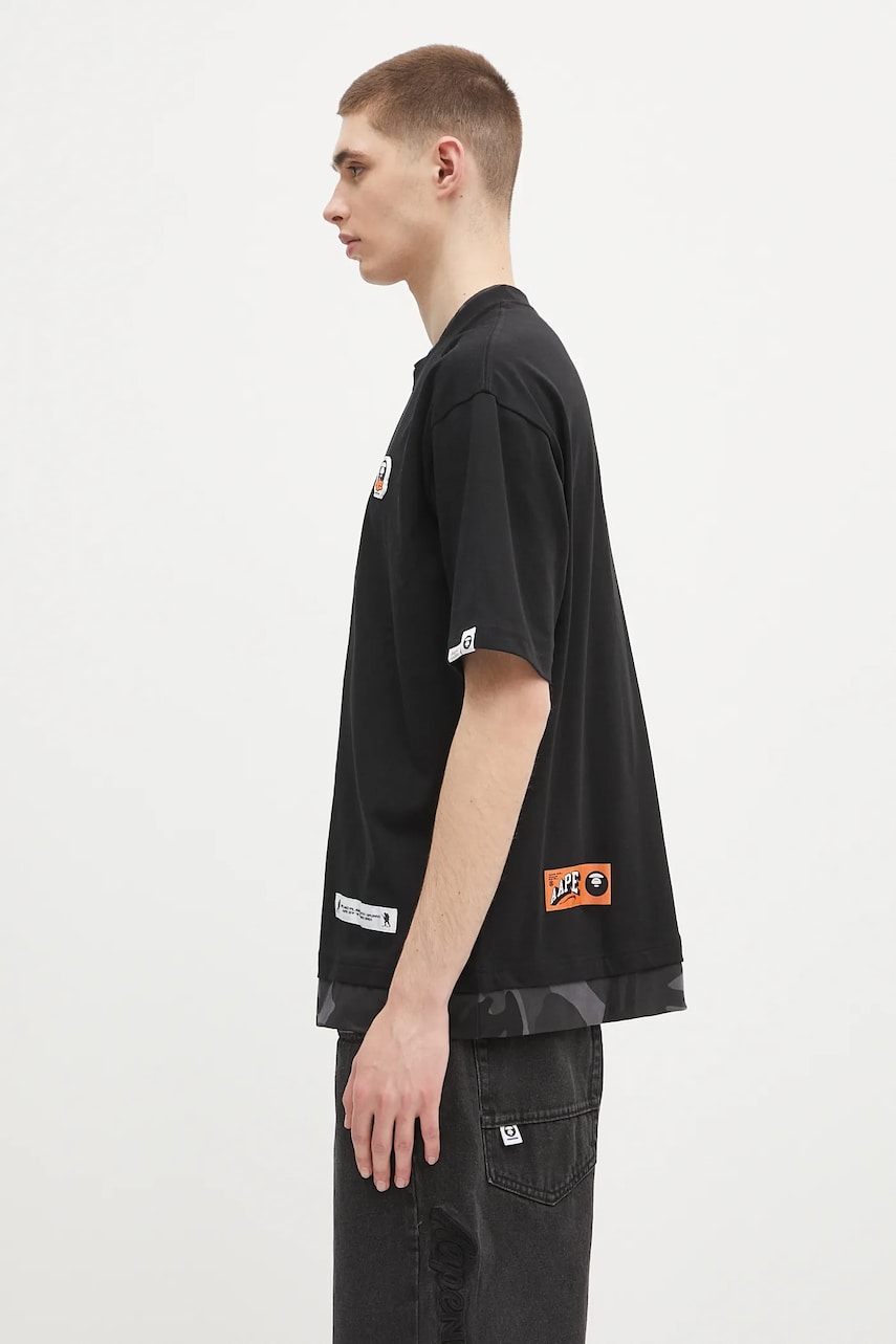 Тениска AAPE by A Bathing Ape AAPE Fancy Main T-Shirt Черно | AAPTEM1565XXN, 1