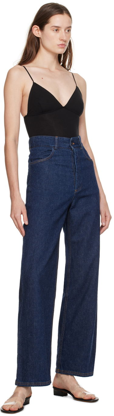 Дънки Baserange High-Waisted Wide Leg Jeans Тъмно синьо | TRNA-CO-SP24, 3