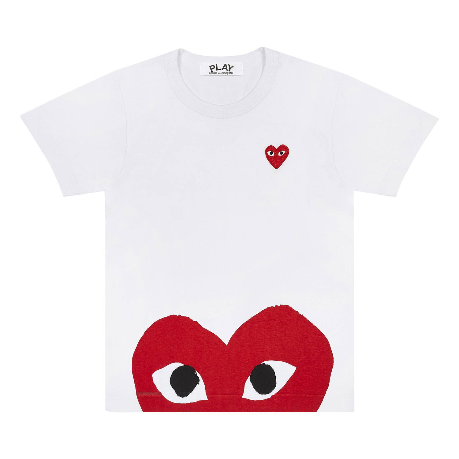 Тениска Comme des Garçons PLAY T-Shirt Big Half Heart Бяло | az t033 051 1, 1