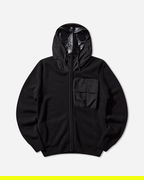 Lambswool Mixed Full Zip Goggle Hood Cardigan