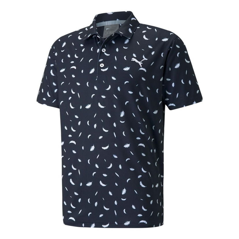 Поло тениска Puma Feather Print Polo Shirt Синьо | 531092-01