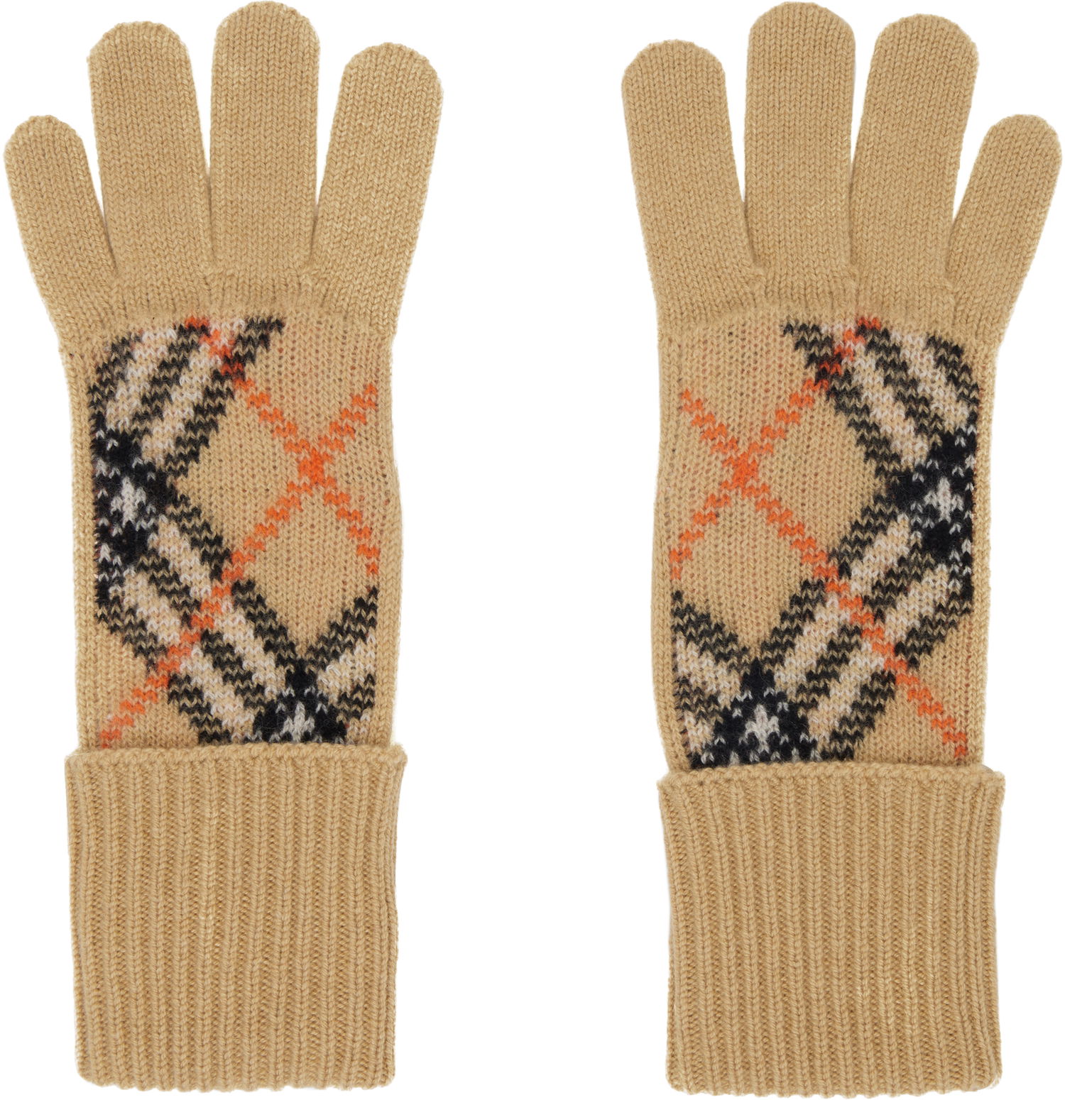 Ръкавици Burberry Cashmere Blend Gloves Бежово | 8098890, 0