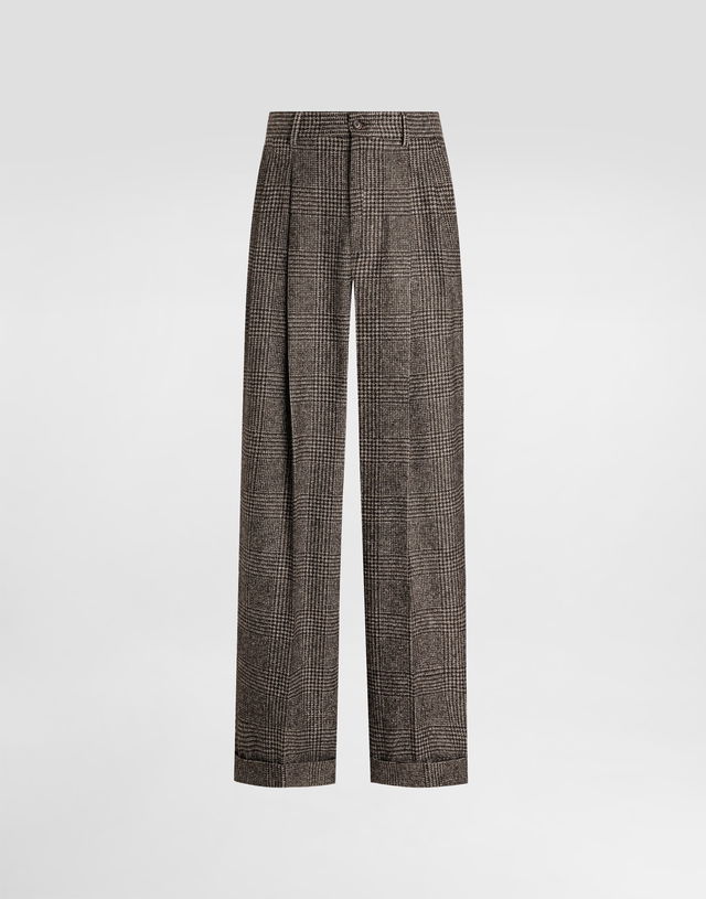 Dolce & Gabbana Alpaca Blend Glen Plaid Trousers