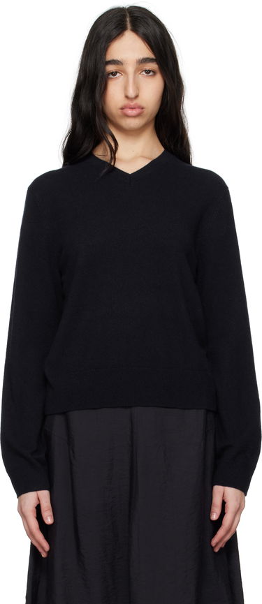 Пуловер TOTEME TOTEME Classic V-Neck Sweater Черно | 252-WRT0432-YA0016, 0
