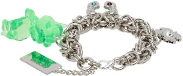 Гривна Chopova Lowena Charm Bracelet with Clover and Blue Crystal Charms Металик | 6539, 4