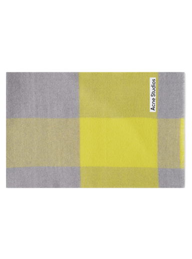 Varity Check Scarf Acid Yellow/Carbon Grey