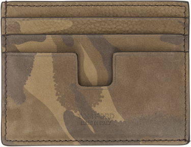 Портфейл Tom Ford Tom Ford T Line Nubuck Camo Card Holder Кафяво | Y0233-ICL113G, 0