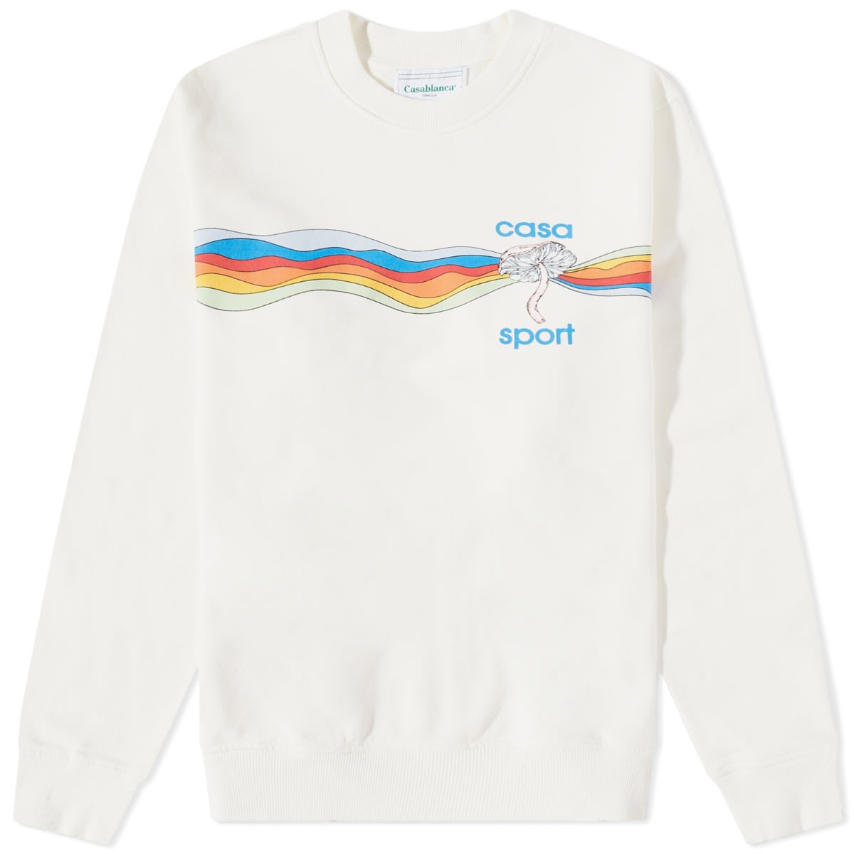 Суитчър Casablanca Mind Vabrations Crew Sweat Бяло | MS23-JTP-117-09, 0