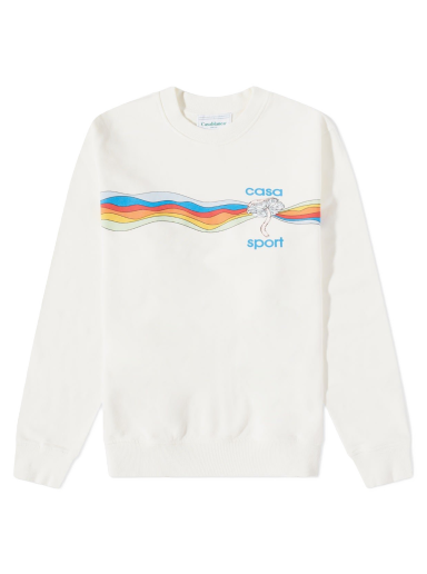 Суитчър Casablanca Mind Vabrations Crew Sweat Бяло | MS23-JTP-117-09