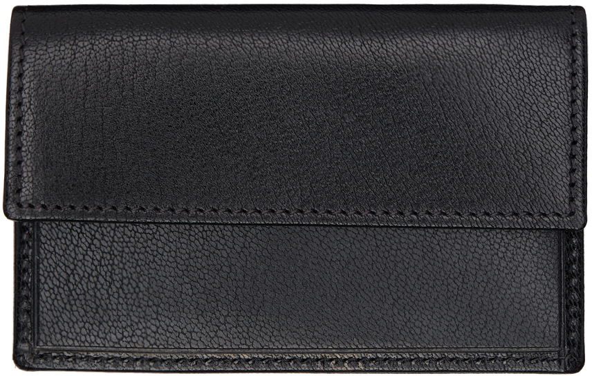 Портфейл The Row Leather Two Card Holder Черно | W1687-L39, 0