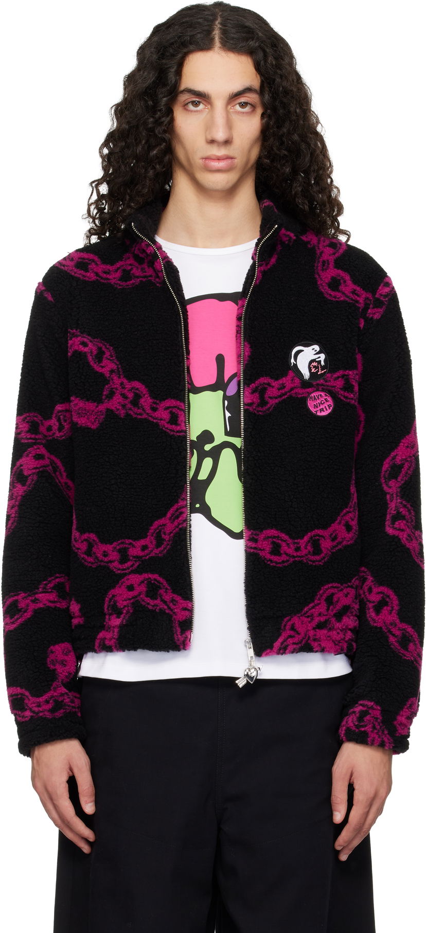 Яке Chopova Lowena Charm Party Fitted Fleece Jacket Многоцветен | 5312