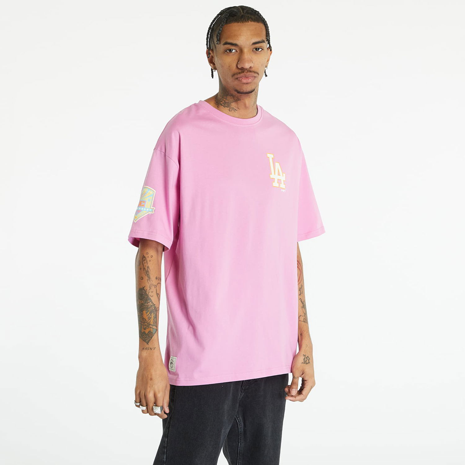 Тениска New Era Los Angeles Dodgers MLB Pastel Oversized T-Shirt Розово | 60357124, 1