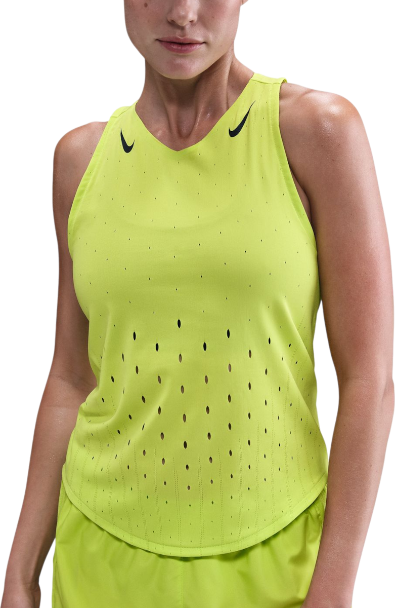 Потник Nike AeroSwift Perforated Running Tank Top Жълто | fn2504-389