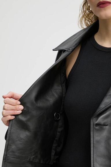 Stand Studio Bloom Cropped Leather Jacket, 6