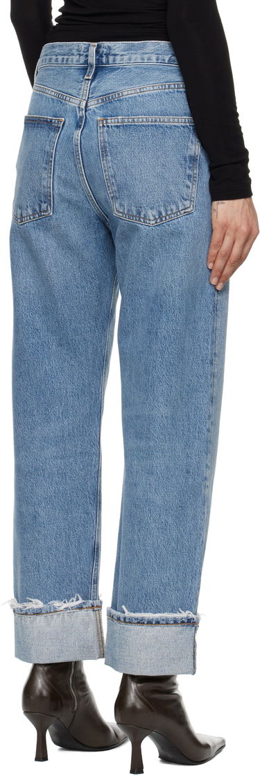 Дънки AGOLDE AGOLDE Fran Low Slung Straight Jeans Синьо | A9157-1141, 2