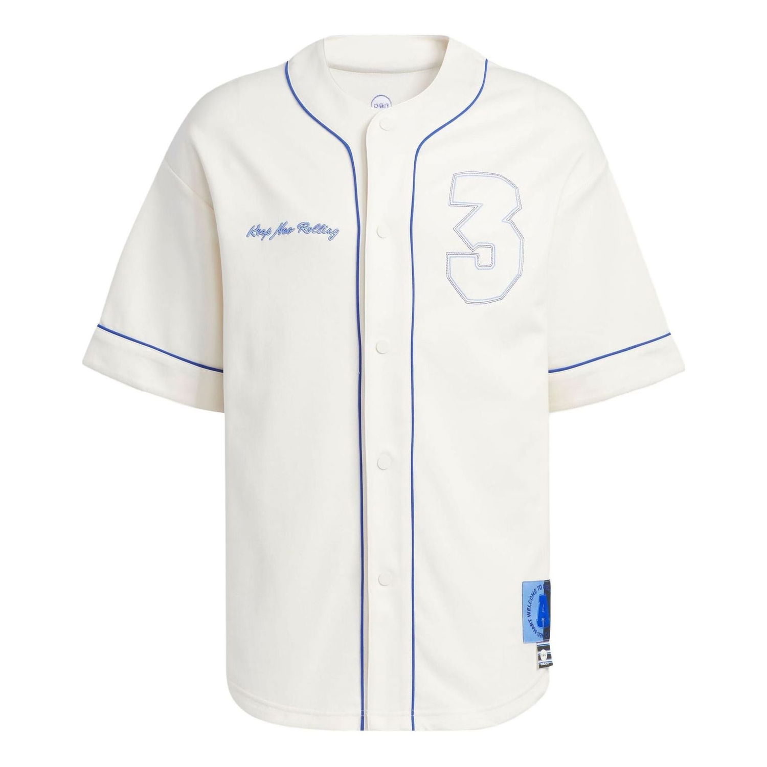 Фланелка adidas Originals Short Sleeve Baseball Jersey Бяло | IA5315, 0