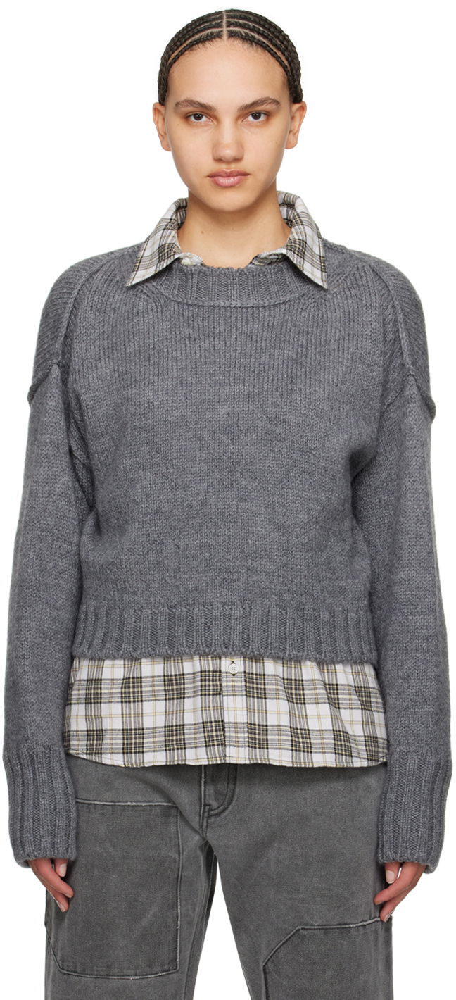 Пуловер Acne Studios Crew Sweater Сиво | A60500-, 0