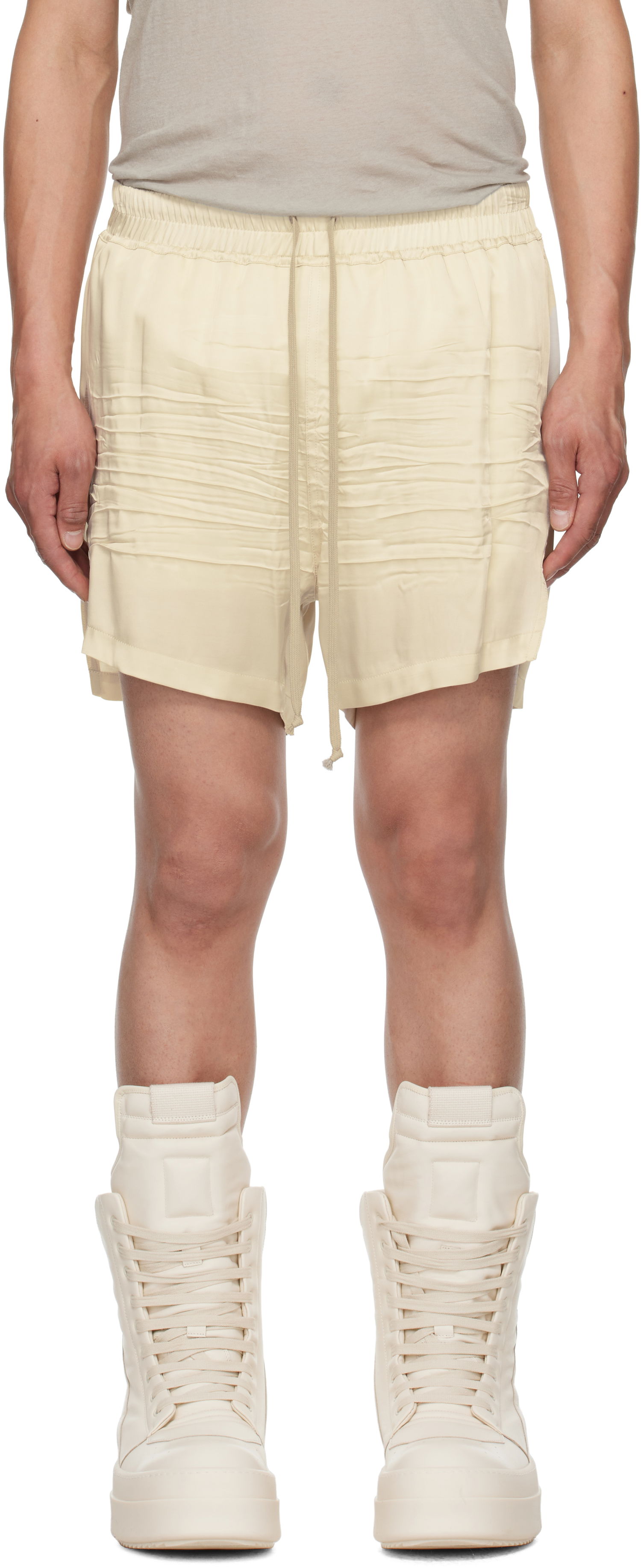 Къси панталони Rick Owens Rick Owens Hollywood Boxers Shorts Бежово | RR01E5306 SCH, 0