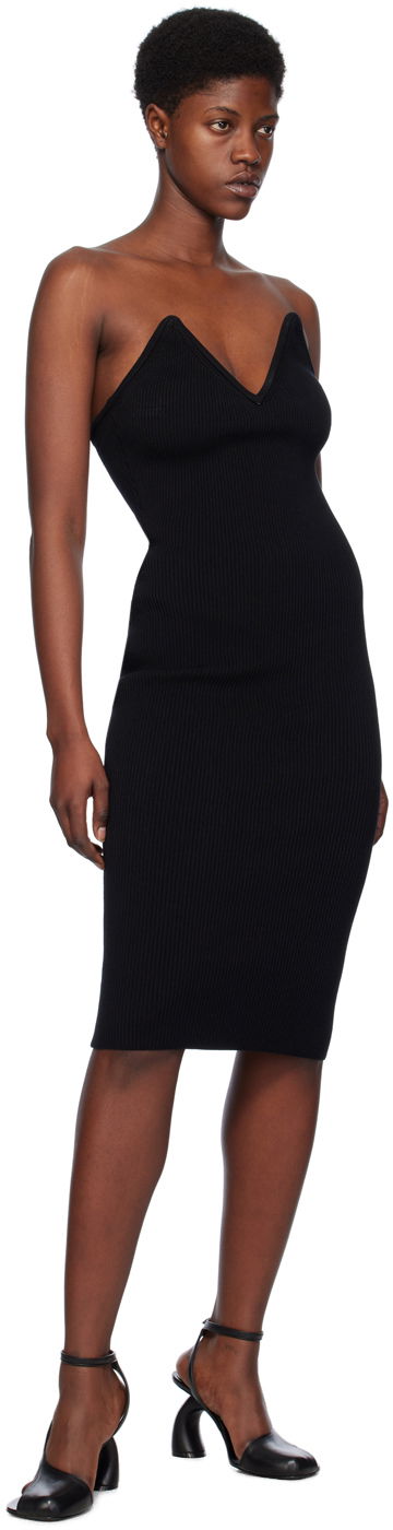 Pокля Coperni V-Neck Midi Dress Черно | COPML91852, 3