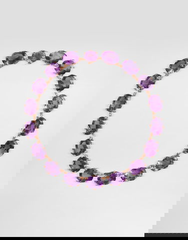 Колие Dolce & Gabbana Anna Necklace In 18-carat Red Gold With Amethysts And Diamonds Лилаво | WNSB1GWAME18M307, 3