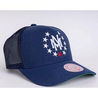 Шапка с козирка Mitchell & Ness Branded Essential Stars Trucker Snapback Navy Тъмно синьо | HHSS4223-MNNYYPPPNAVY, 0