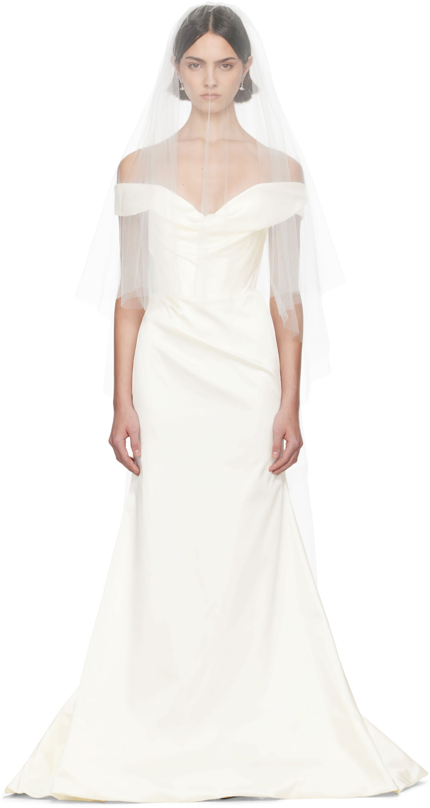 Pокля Vivienne Westwood Vivienne Westwood Bridal Capsule Classic Ballerina Veil Бяло | 8108000J-C0034-, 0