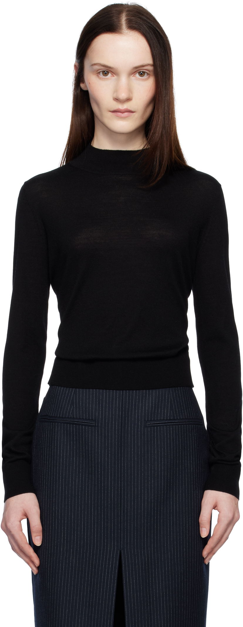 Пуловер Anine Bing Monique Long Sleeve Sweater Черно | A-09-10130-BLK1