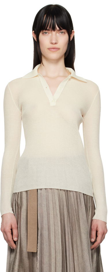 Пуловер Moncler Moncler Long Sleeve Knit Polo Бежово | K10939A00005M1732, 0