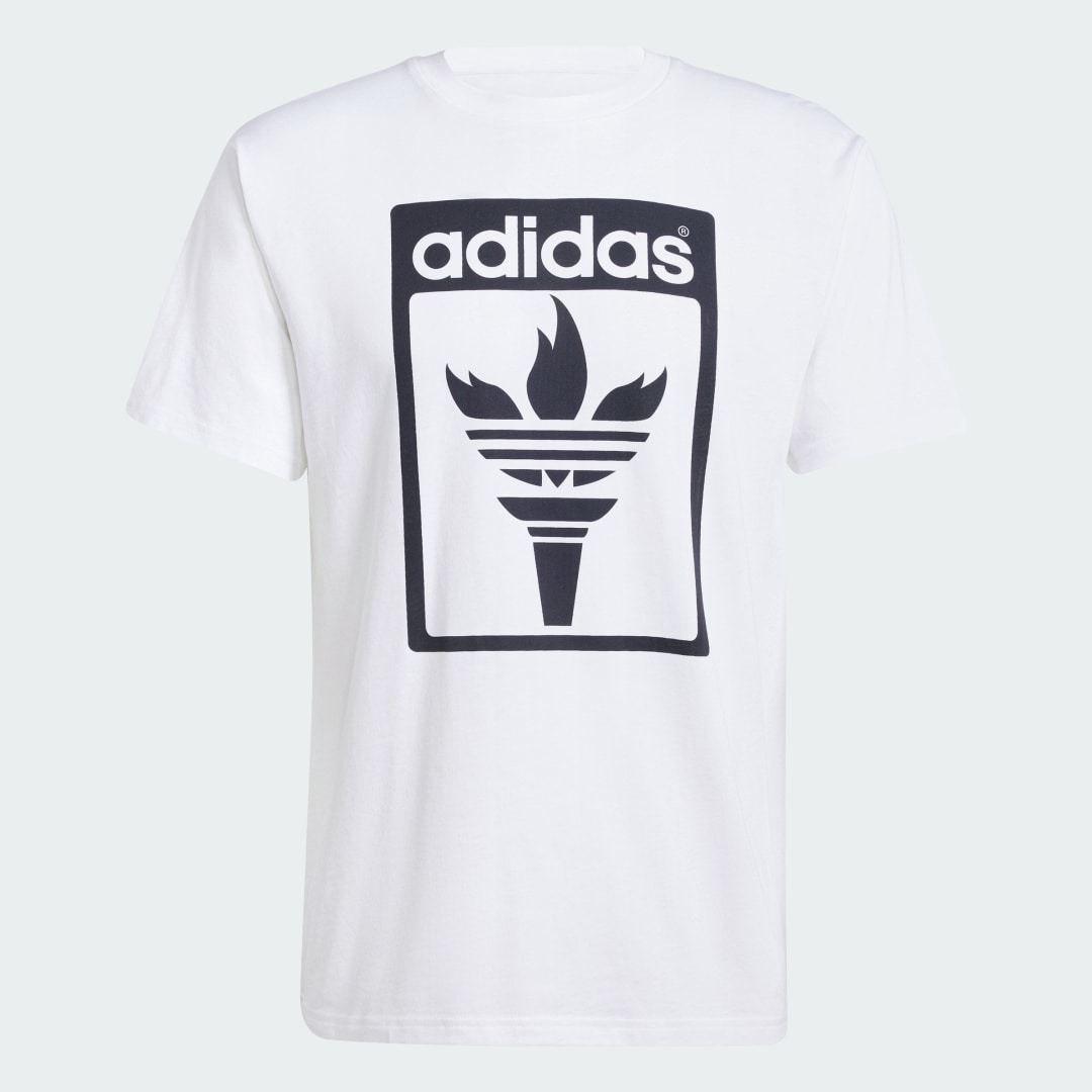 Тениска adidas Performance Trefoil Torch Бяло | JJ1218, 1