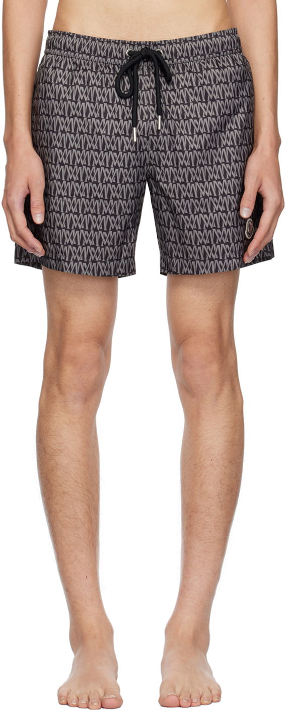 Бански Moncler Monogram Swim Shorts Сиво | J10912C00001597DA, 0