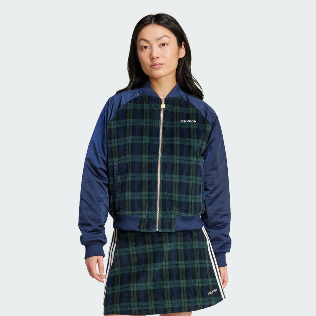 Яке бомбър adidas Performance Tartan Collegiate Зелено | IX1040, 0