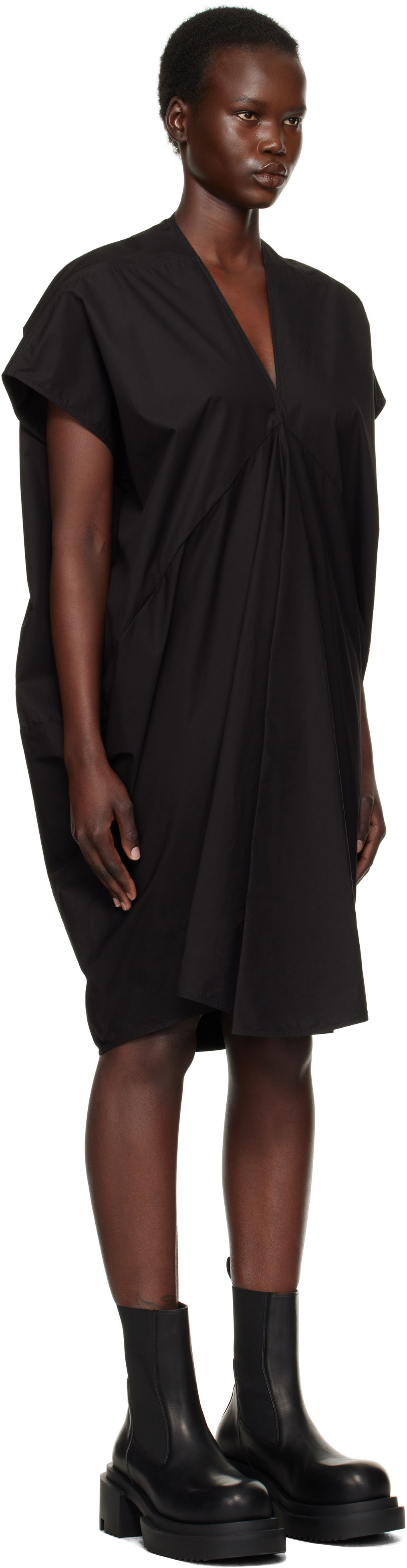 Pокля Rick Owens Rick Owens Hollywood Tommykite V Minidress Черно | RP01E7556 P, 1