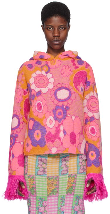 Суитчър ERL ERL Graphic Print Hoodie Розово | ERL07N103, 0